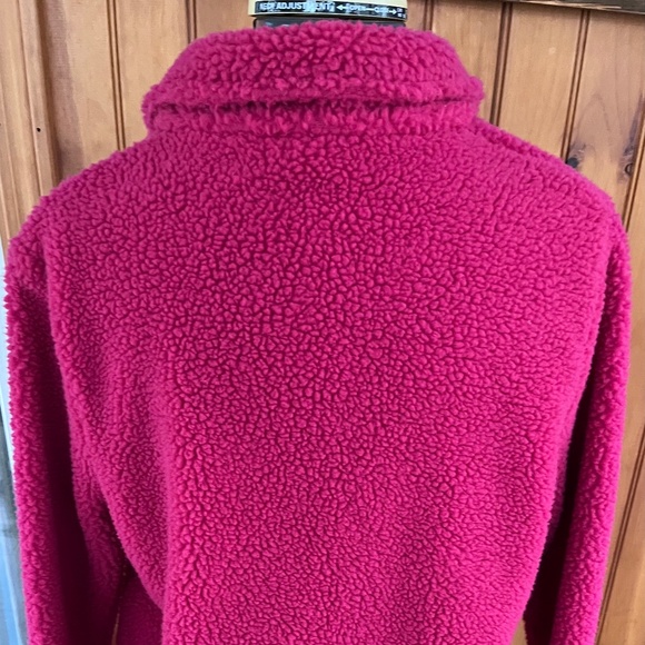 CW Classics Hot Pink Sherpa Fleece Button Front Jacket Coat Women’s Small - Picture 3 of 4